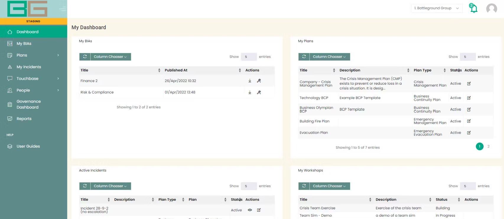 Battleground software