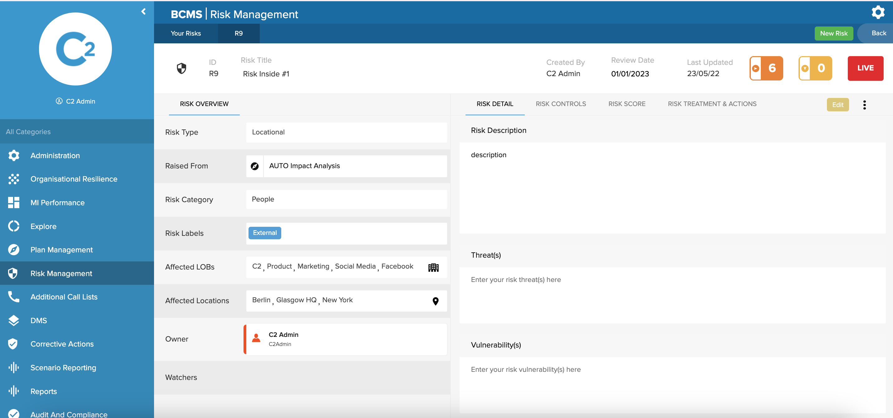 Dynamic Reporting for IT DR Plan Readiness