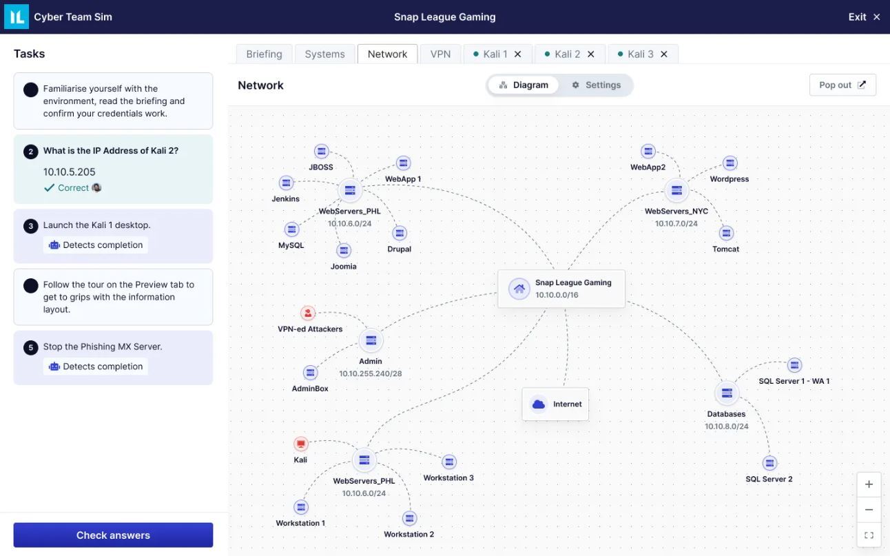 Immersive Labs software