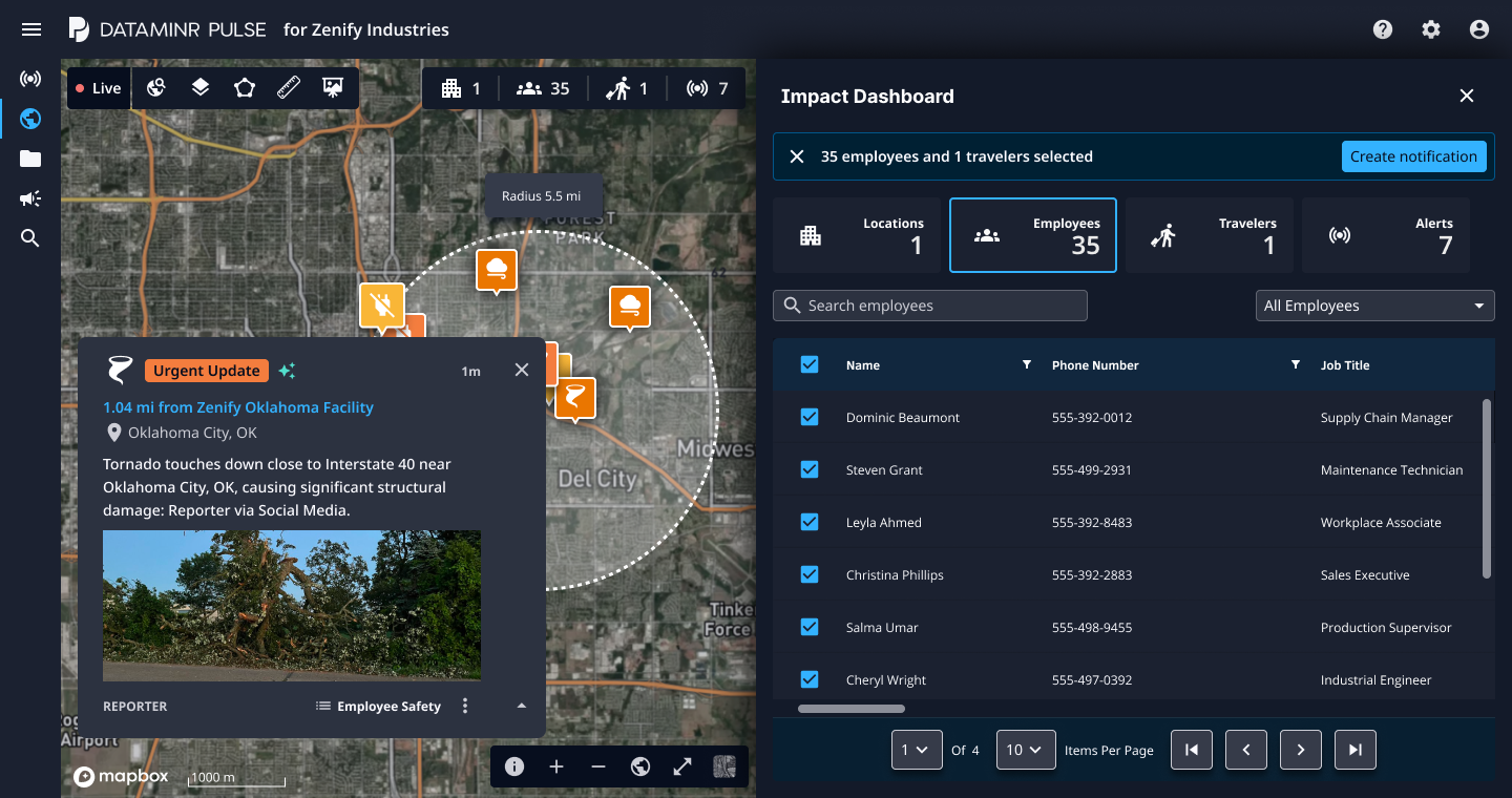 Dataminr Pulse software
